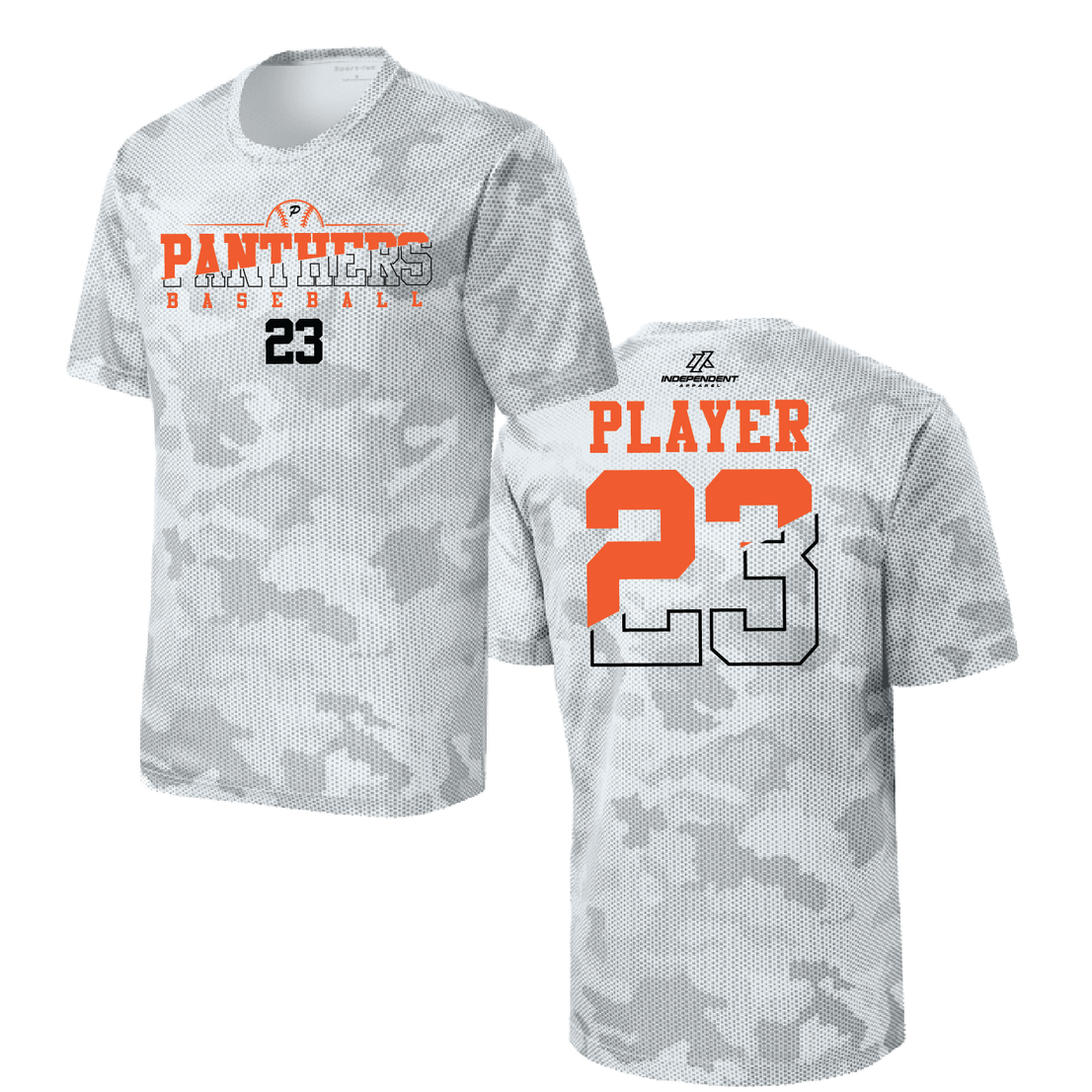 Swisher 8U Panthers Camo Short Sleeve Shirt