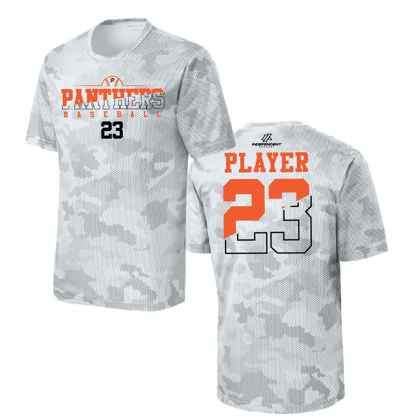 Swisher 8U Panthers Camo Short Sleeve Shirt
