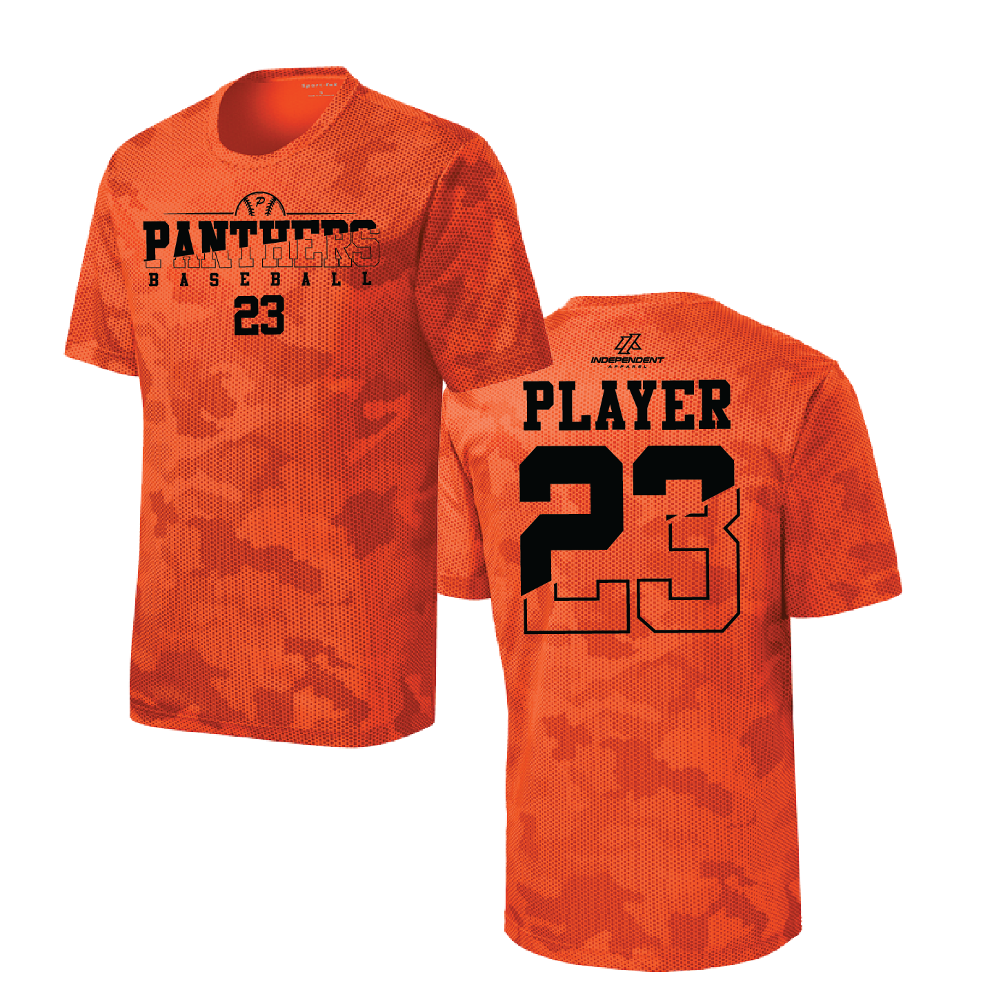 Swisher 8U Panthers Camo Short Sleeve Shirt