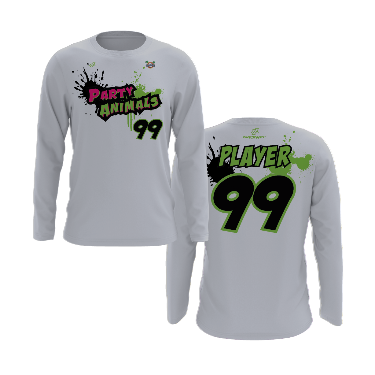 WBD Party Animals Logo Long Sleeve Shirt