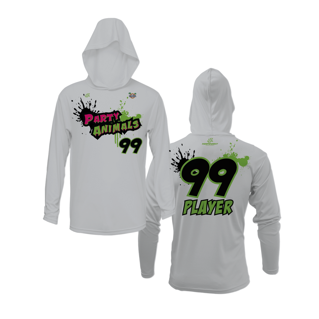 WBD Party Animals Logo Lightweight Hoodie