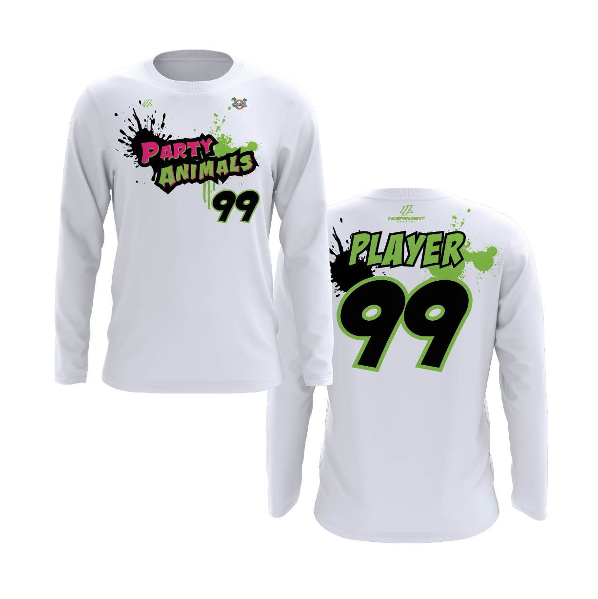 WBD Party Animals Logo Long Sleeve Shirt