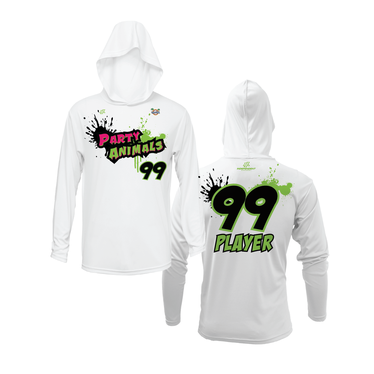 WBD Party Animals Logo Lightweight Hoodie