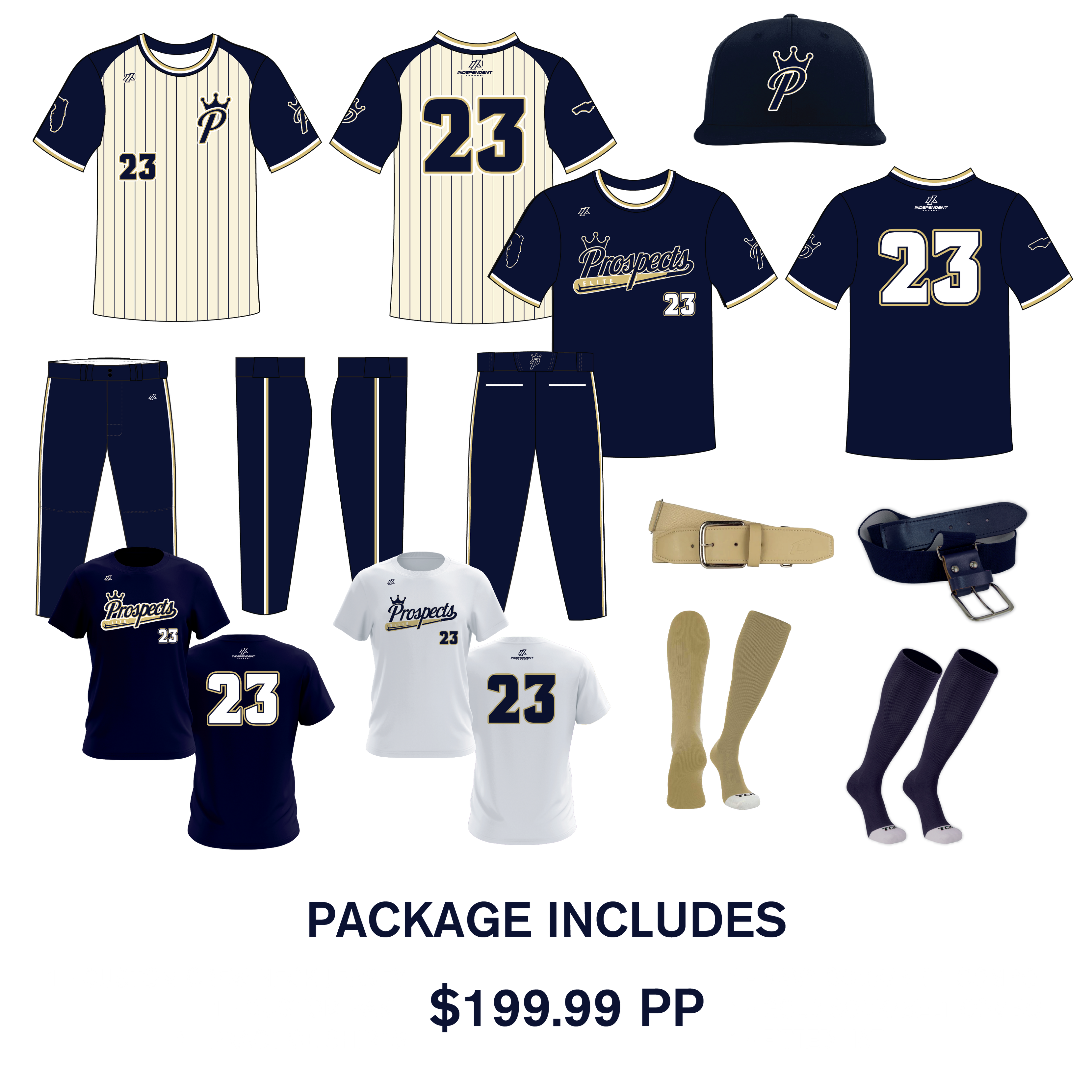 Prospects Elite Fall 2026 Navy Team Player Package