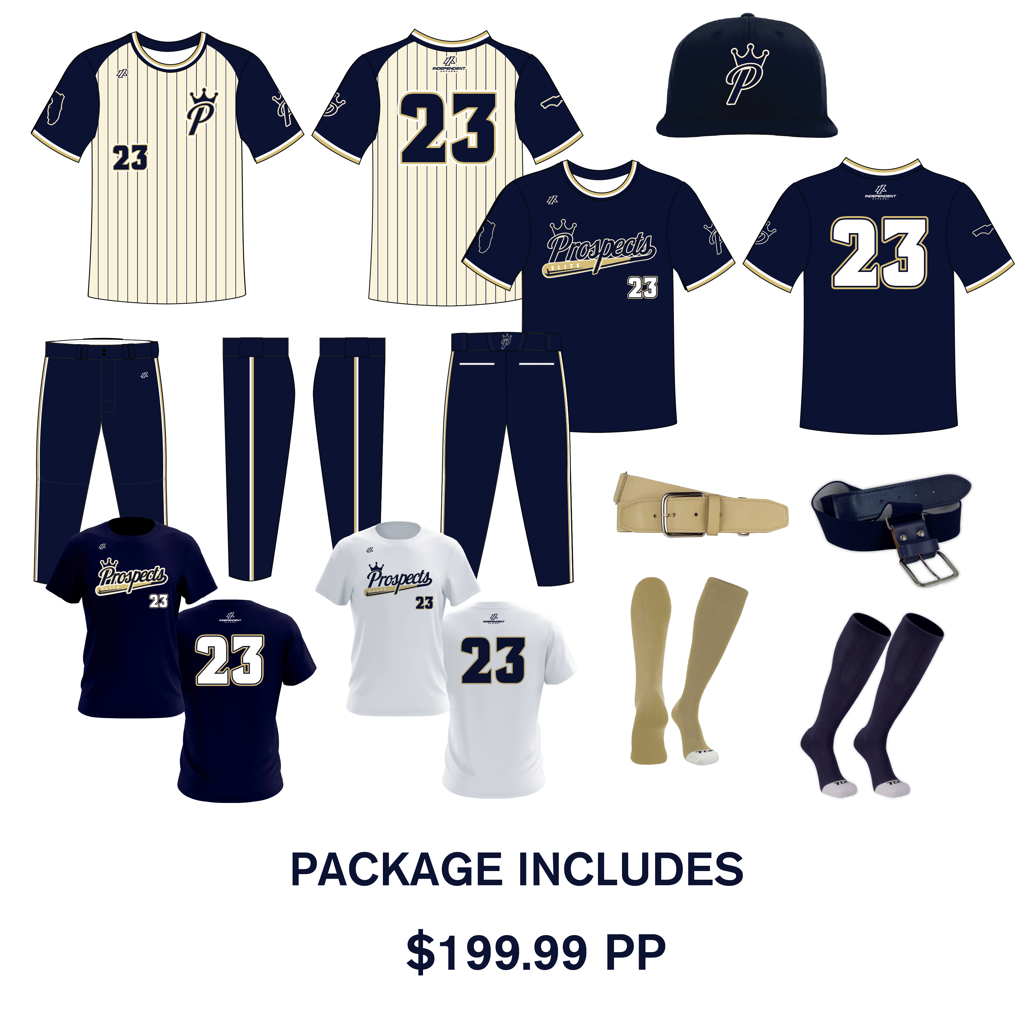 Prospects Elite Fall 2026 Navy Team Player Package