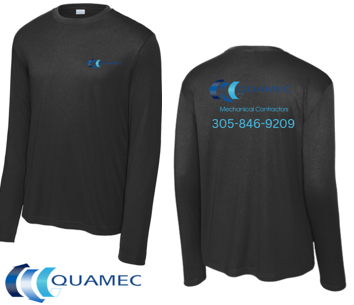 QUAMEC BLACK LONG SLEEVE SPORT TEK