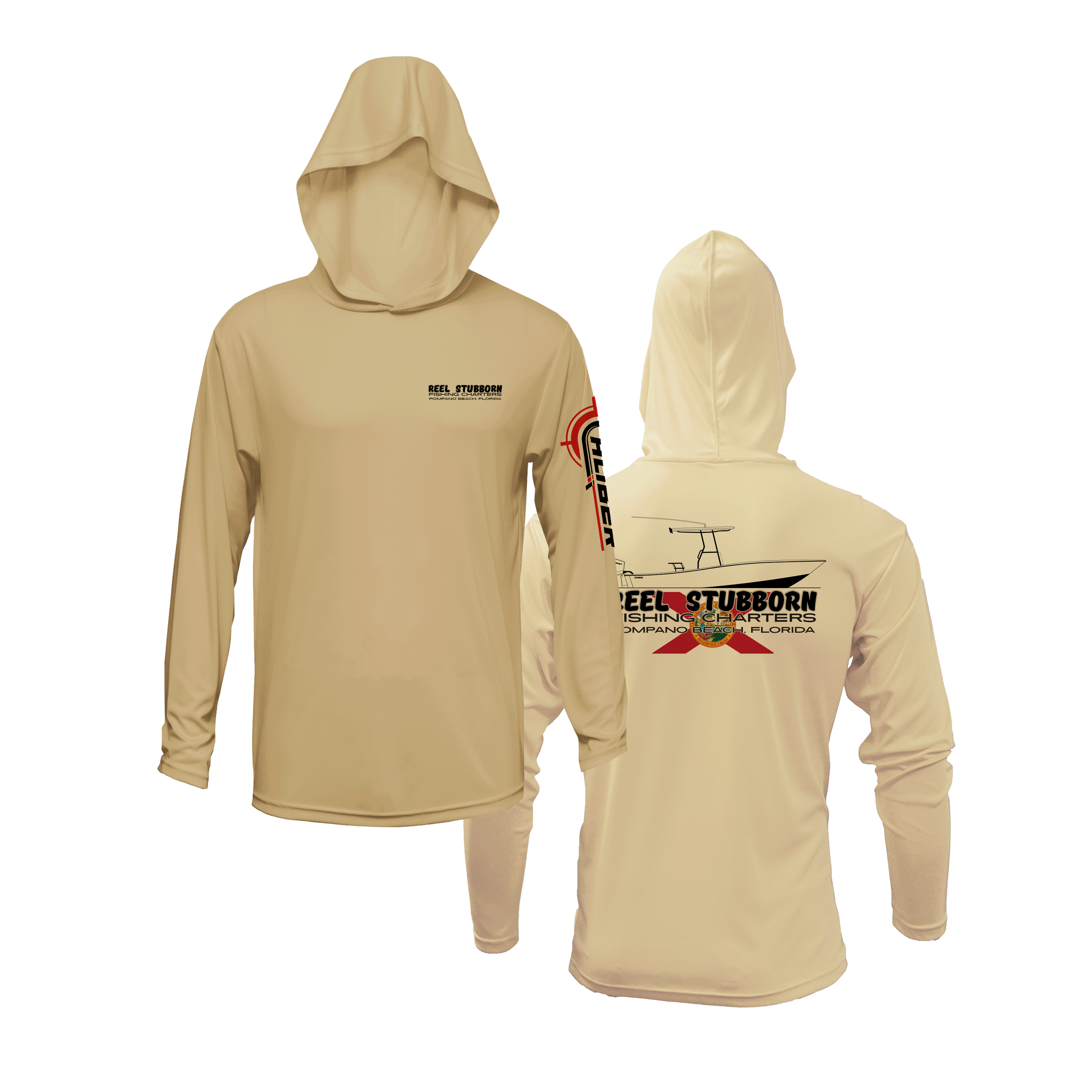 Reel Stubborn Fishing Charter Lightweight Hoodie