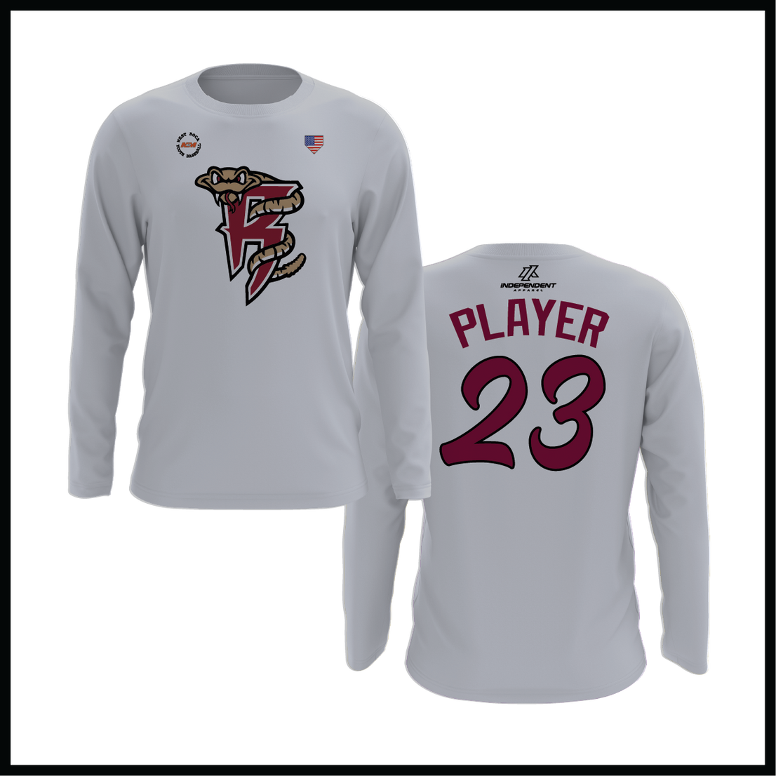 WBYB Fall '25 Rattlers Mascot Long Sleeve Shirt