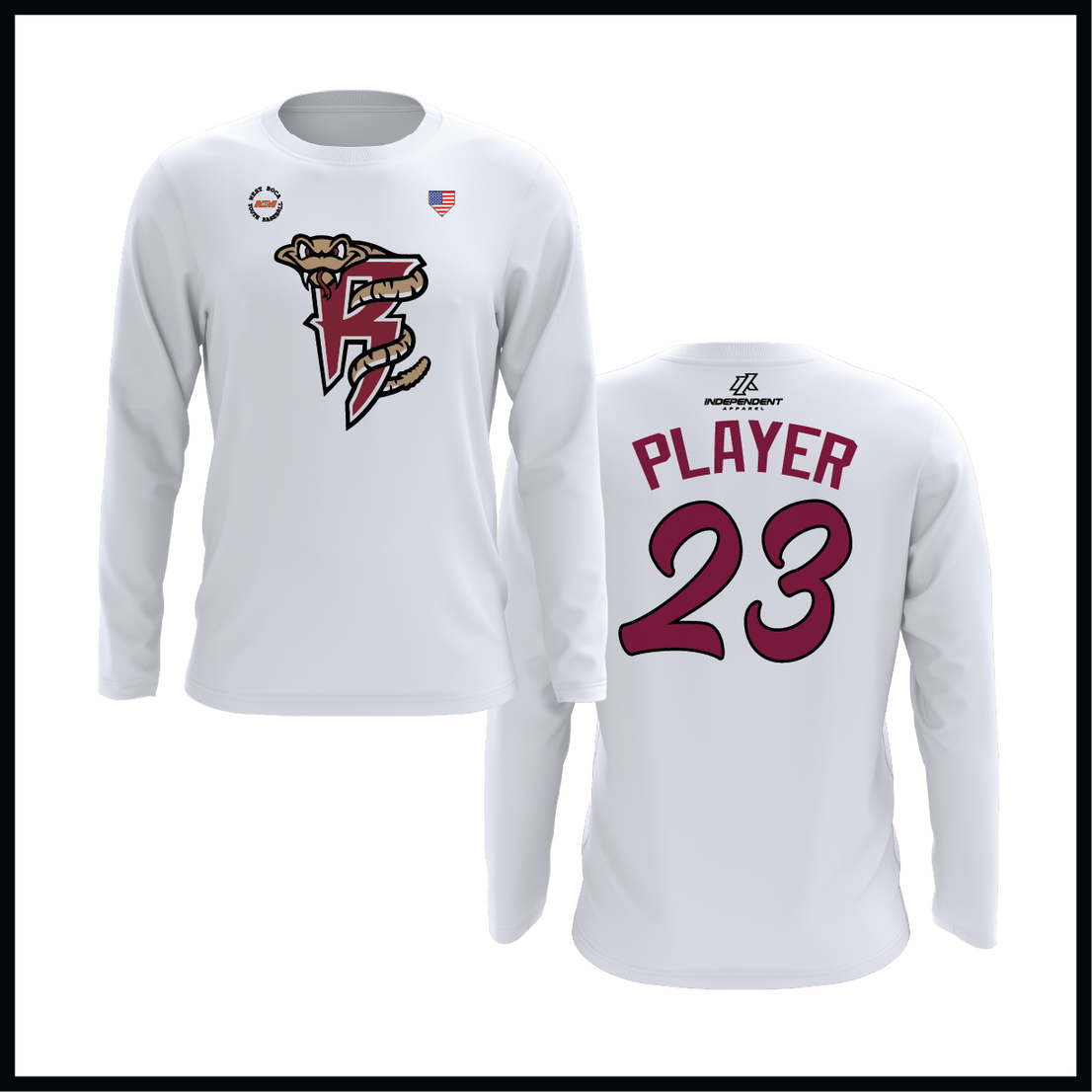 WBYB Fall '25 Rattlers Mascot Long Sleeve Shirt