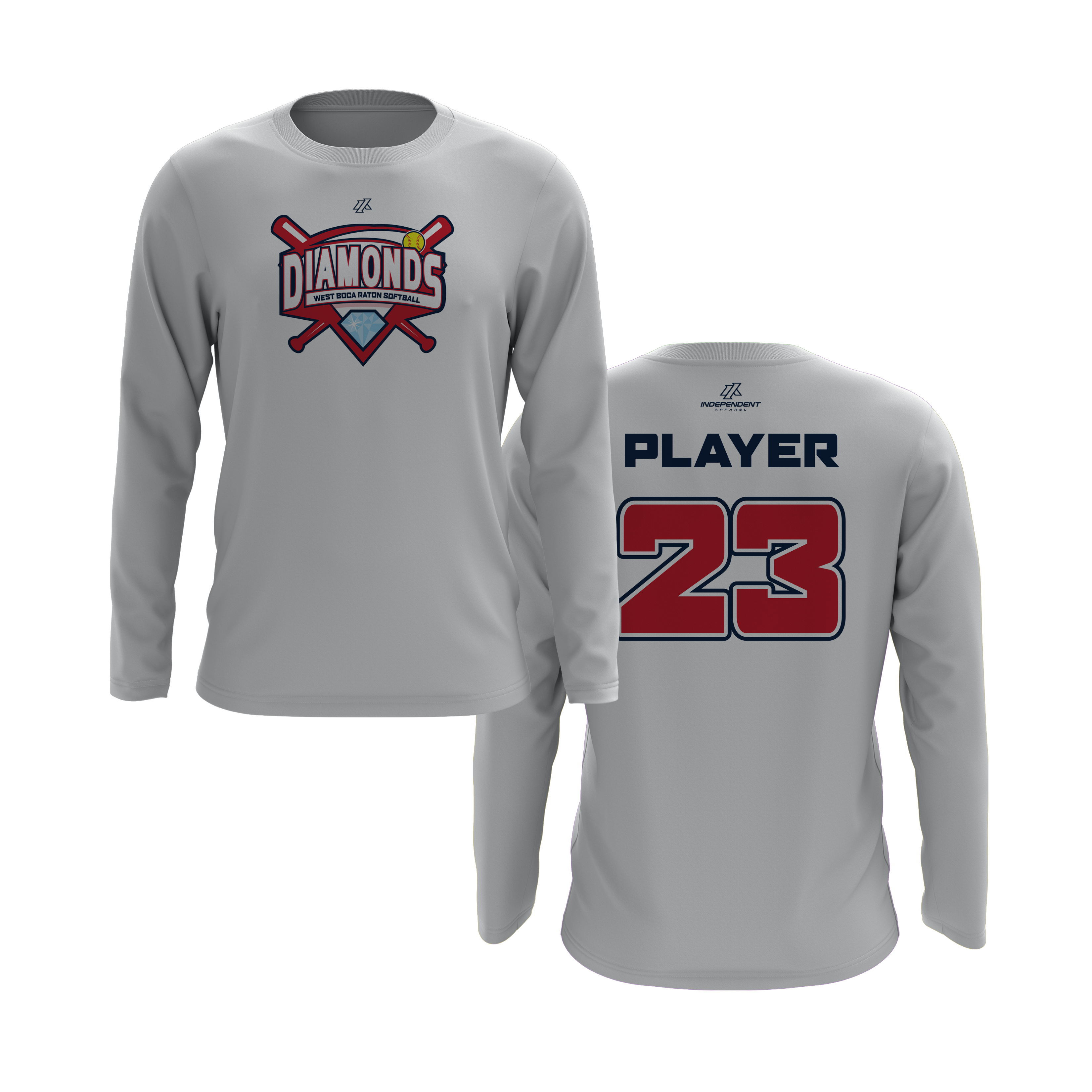 WBD Red Sox League Logo Long Sleeve Shirt