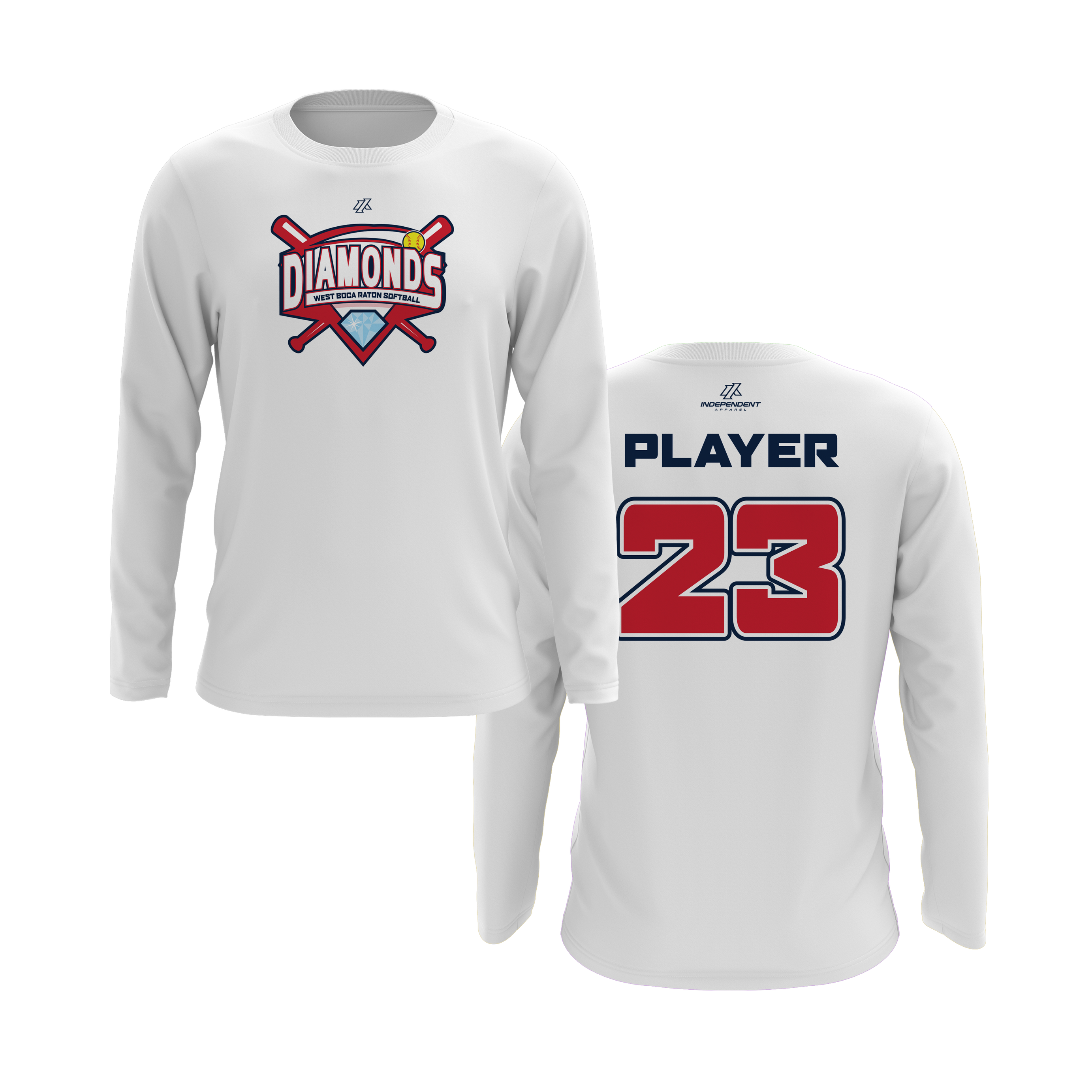 WBD Red Sox League Logo Long Sleeve Shirt