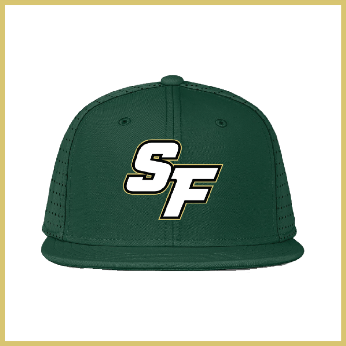 SF Bulls Logo Dark Green Fitted Hat