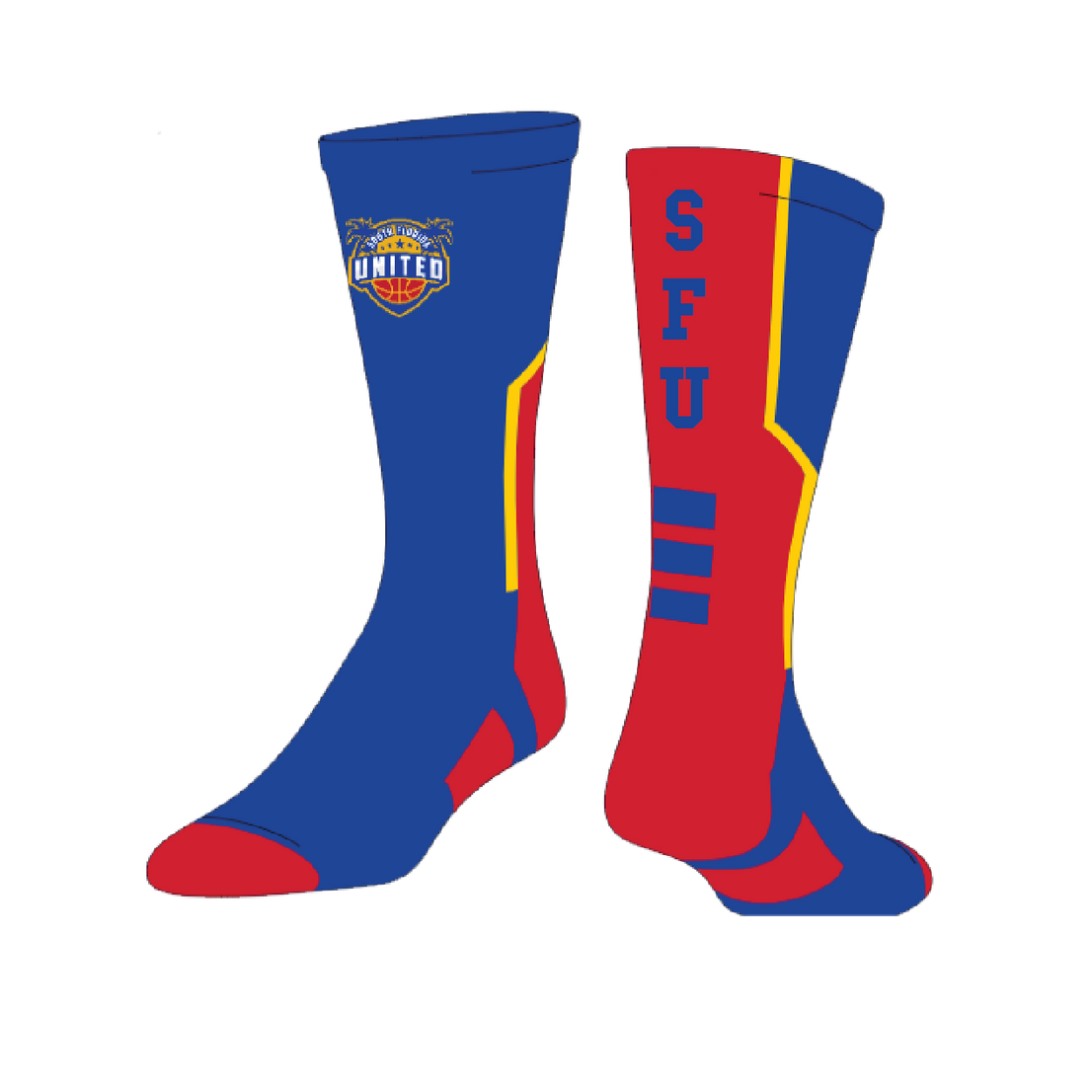 SFU Custom Royal/Red TCK Perimeter Calf Socks