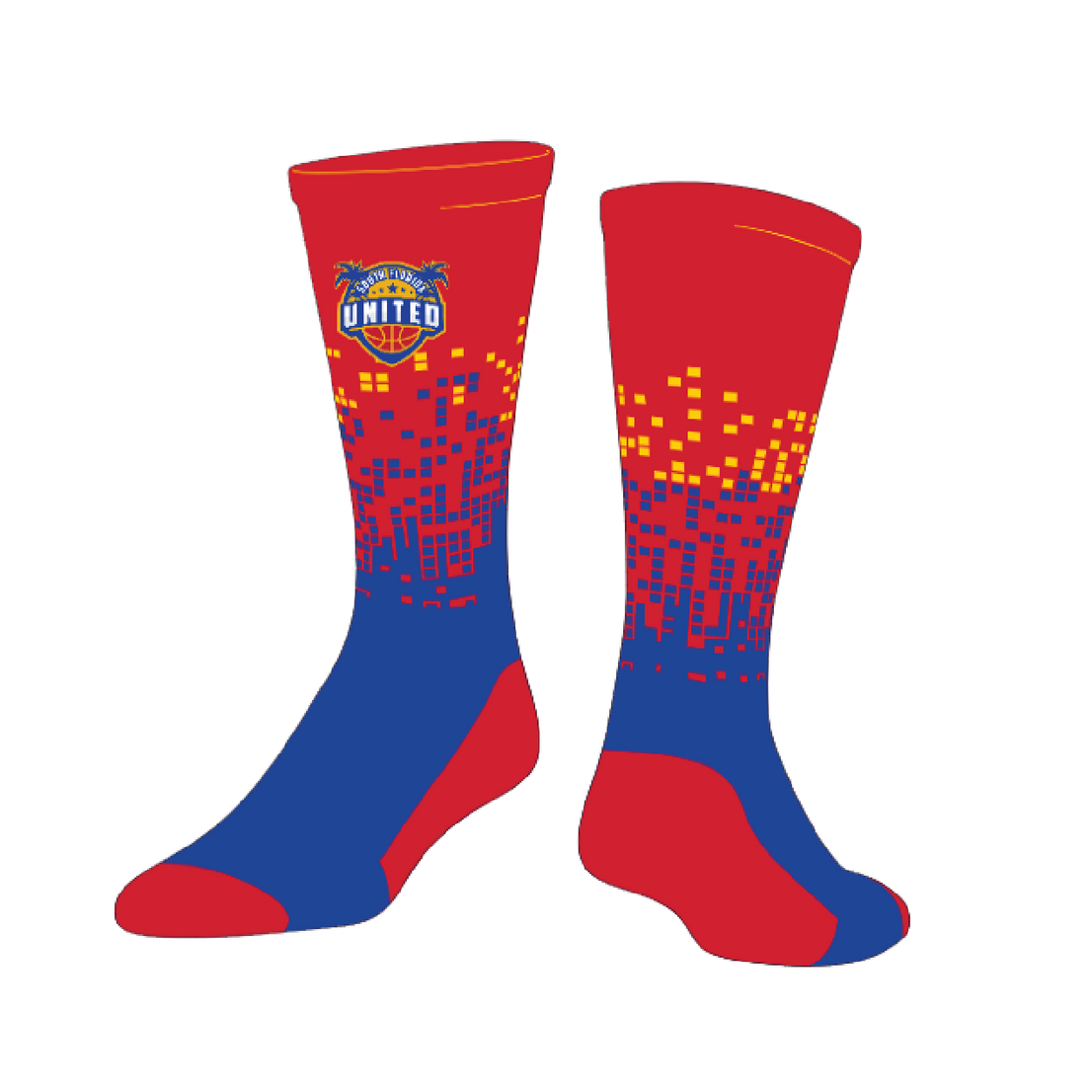 SFU Custom Red/Blue TCK Downtown Calf Socks