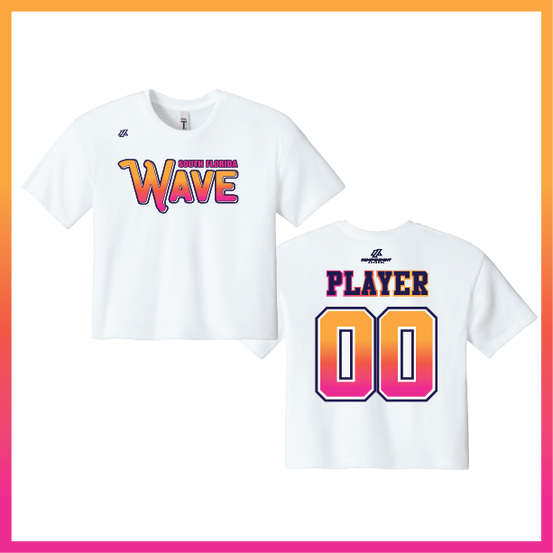 SF Wave Logo Women's Crop Poly/Cotton Tee