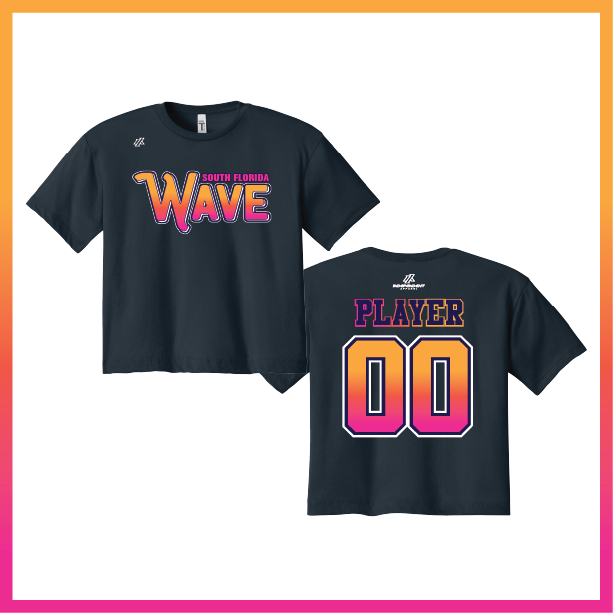 SF Wave Logo Women's Crop Poly/Cotton Tee