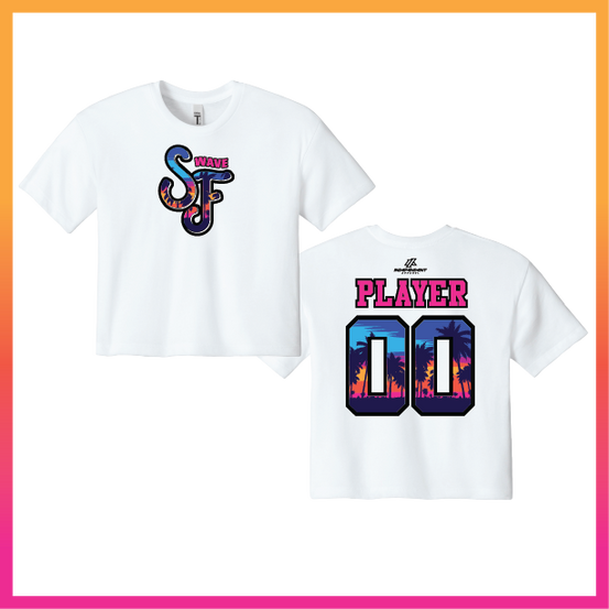 SF Stacked Logo Women's Crop Poly/Cotton Tee