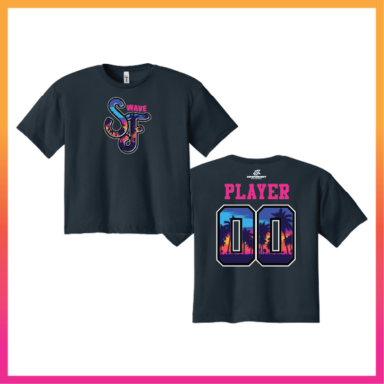 SF Stacked Logo Women's Crop Poly/Cotton Tee