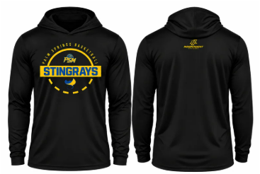 PALM SPRINGS BLACK LIGHTWEIGHT LONG SLEEVE HOODIE