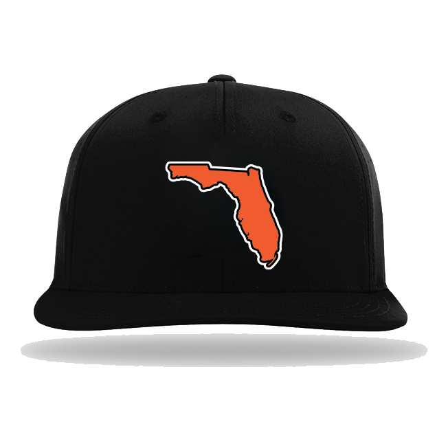 Duesler 11U Orange Florida Logo Family Fan Gear Black Fitted Hat