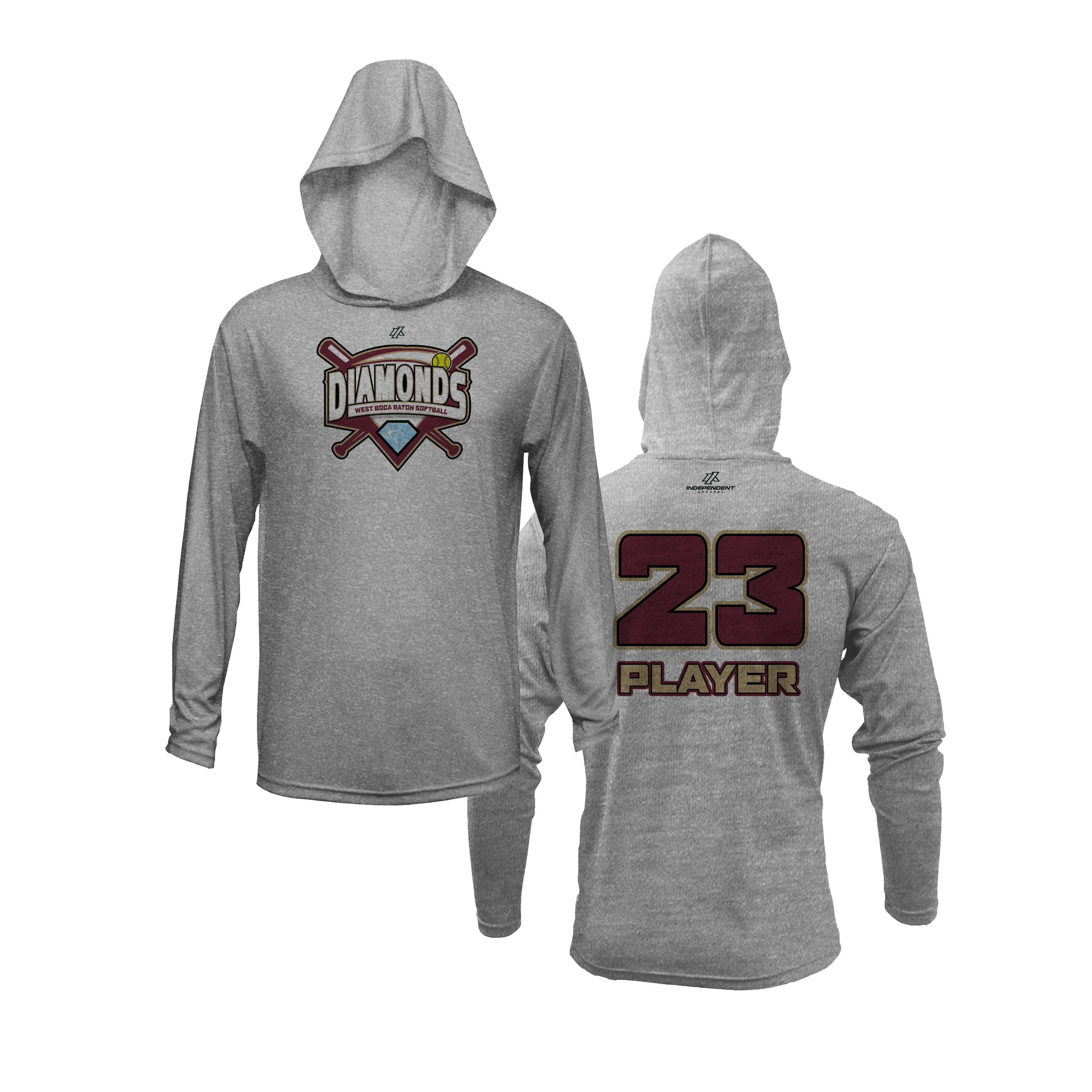 WBD Seminoles League Logo Lightweight Hoodie