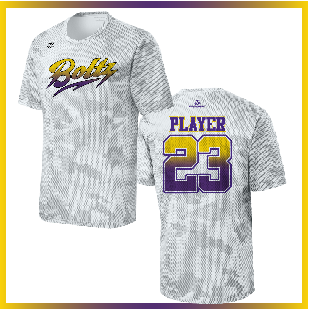 Boca Raton Boltz Fade Logo Hex Camo Short Sleeve Shirt