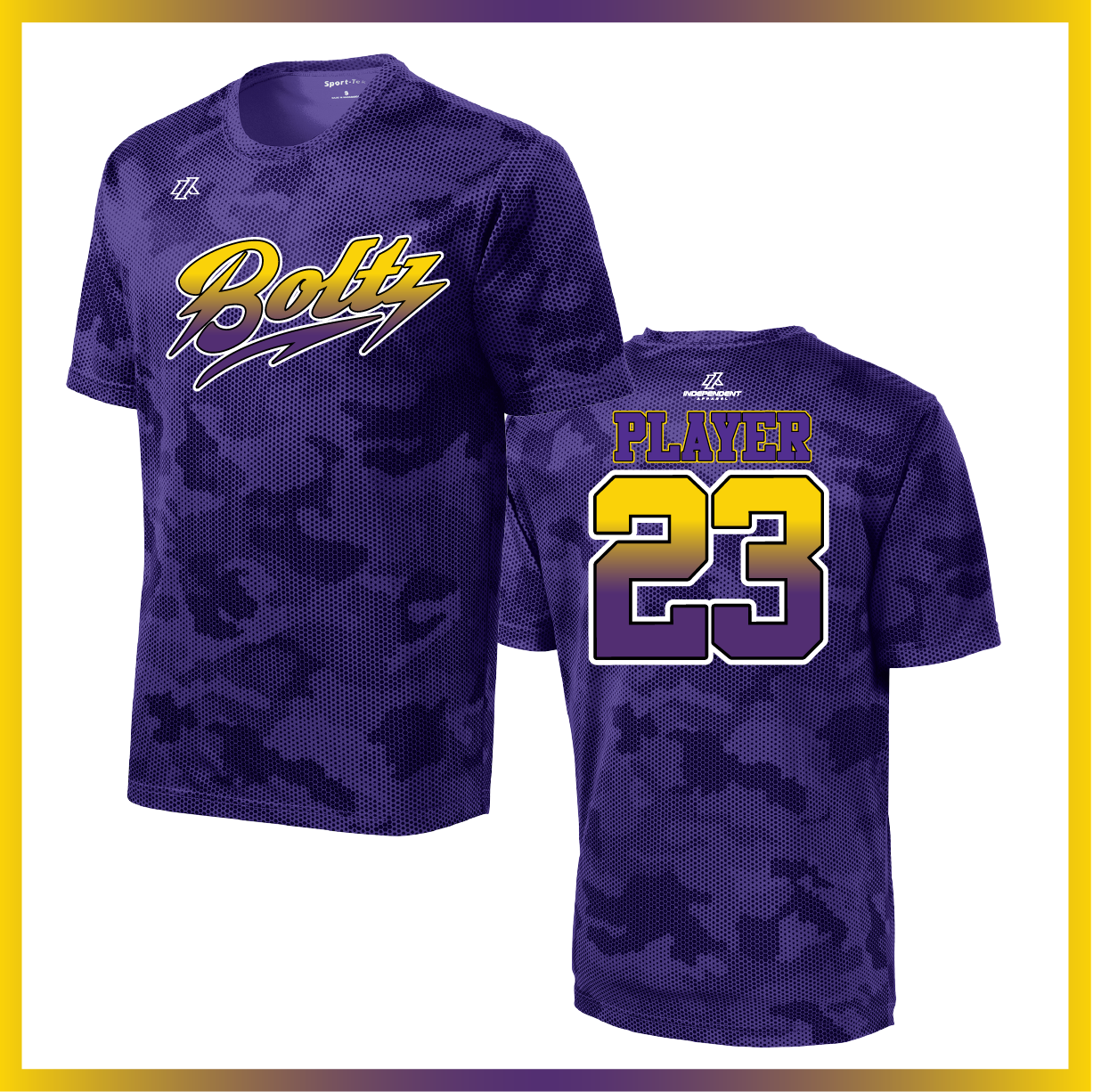 Boca Raton Boltz Fade Logo Hex Camo Short Sleeve Shirt