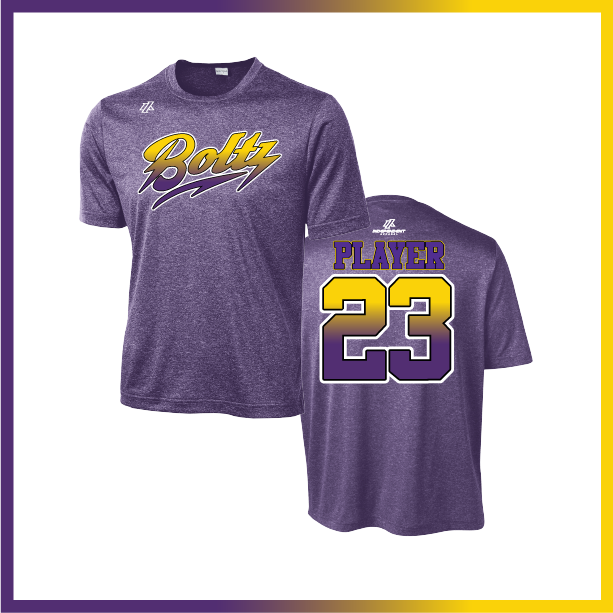 Boca Raton Boltz Fade Logo Heather Short Sleeve Shirt