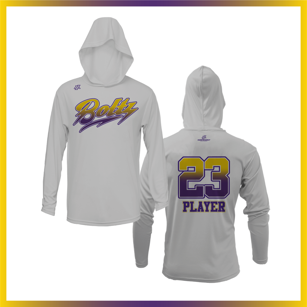 Boca Raton Boltz Fade Logo Lightweight Hoodie