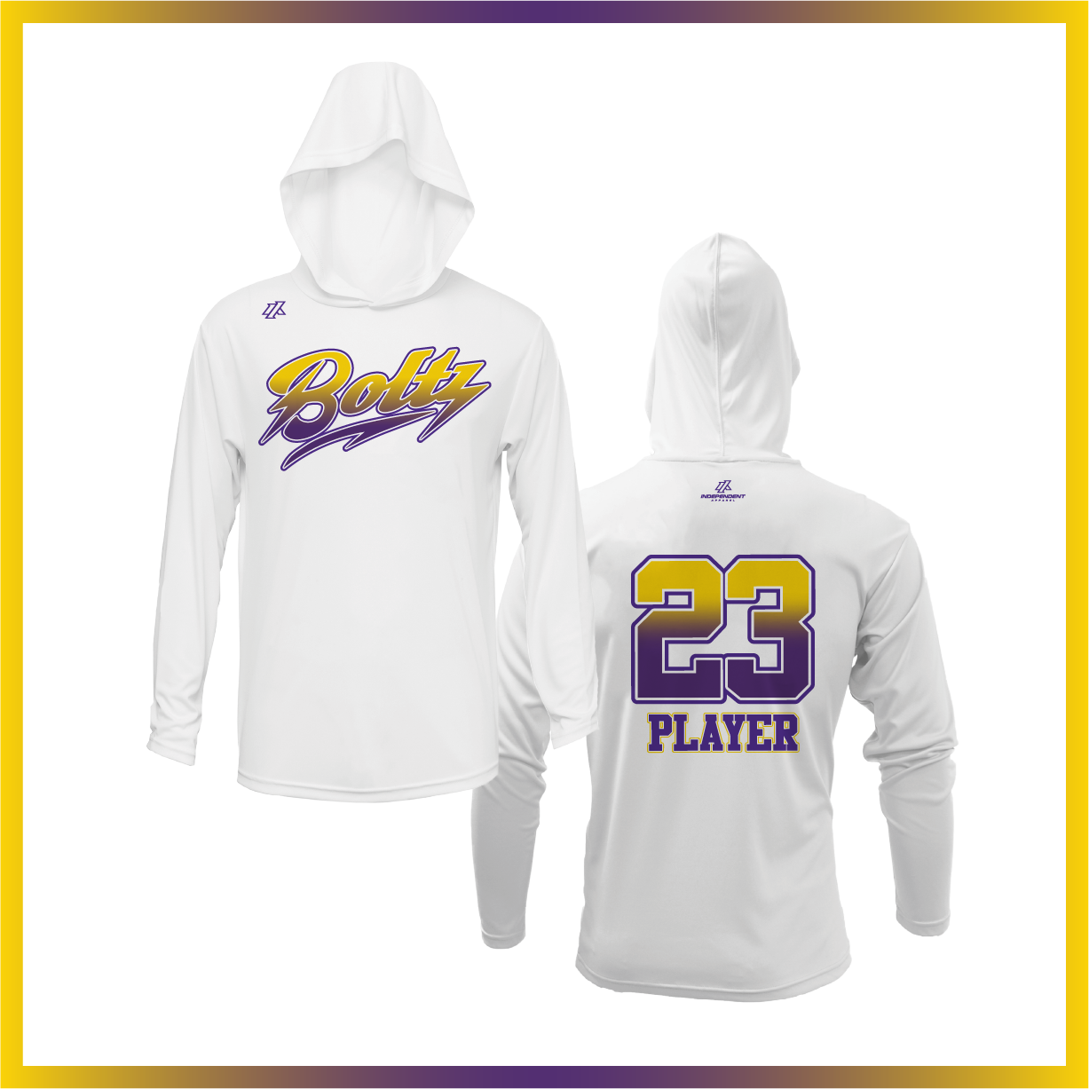 Boca Raton Boltz Fade Logo Lightweight Hoodie