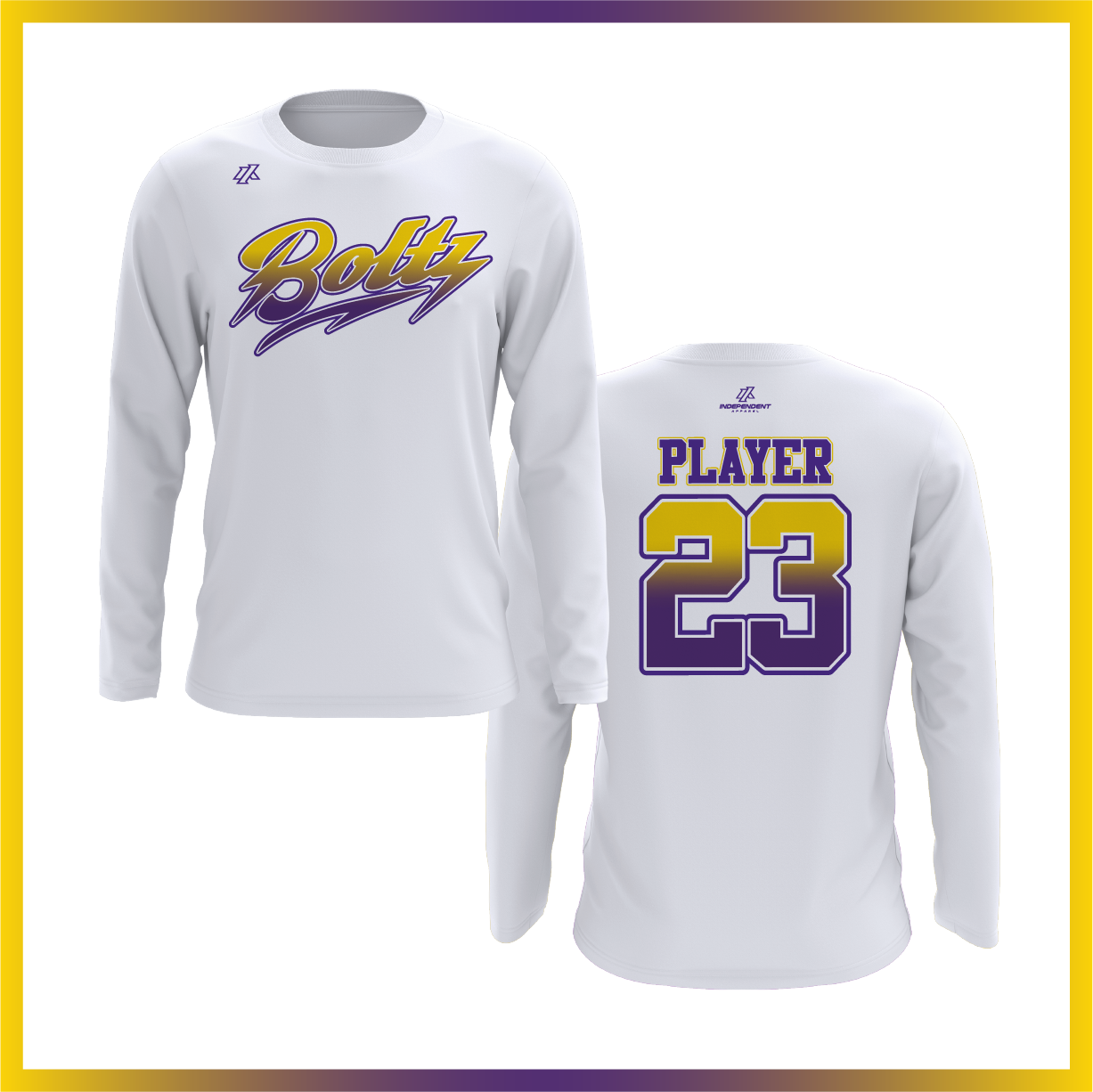 Boca Raton Boltz Fade Logo Long Sleeve Shirt