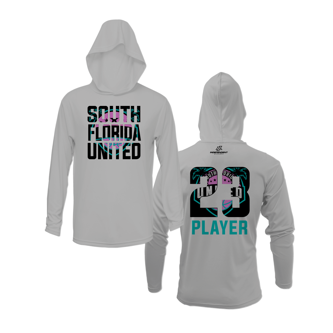 South Florida United Vice Block Logo Lightweight Hoodie