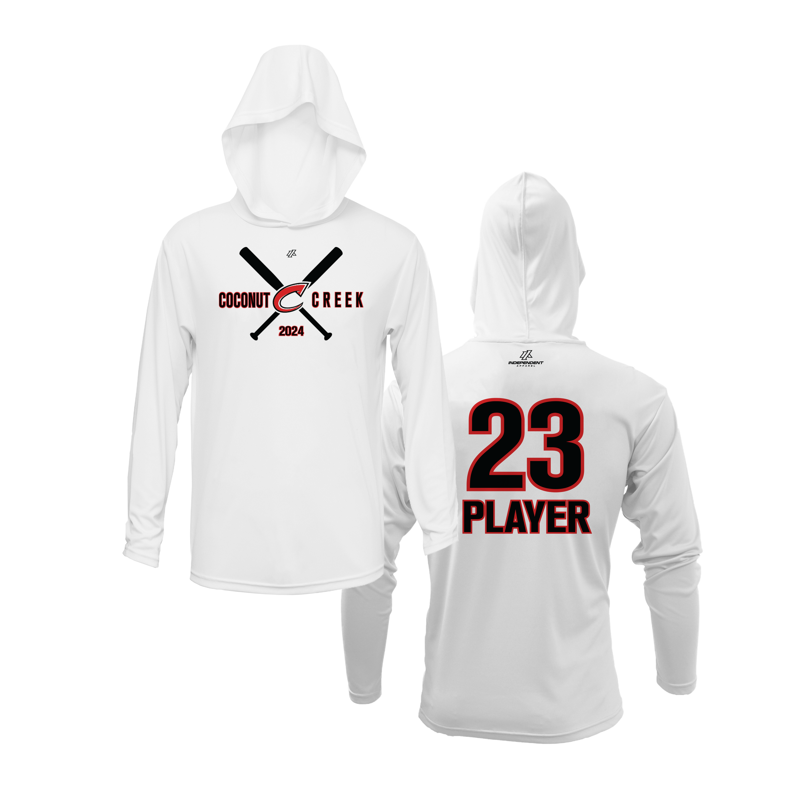 CCLL T-Ball Red Lightweight Hoodie