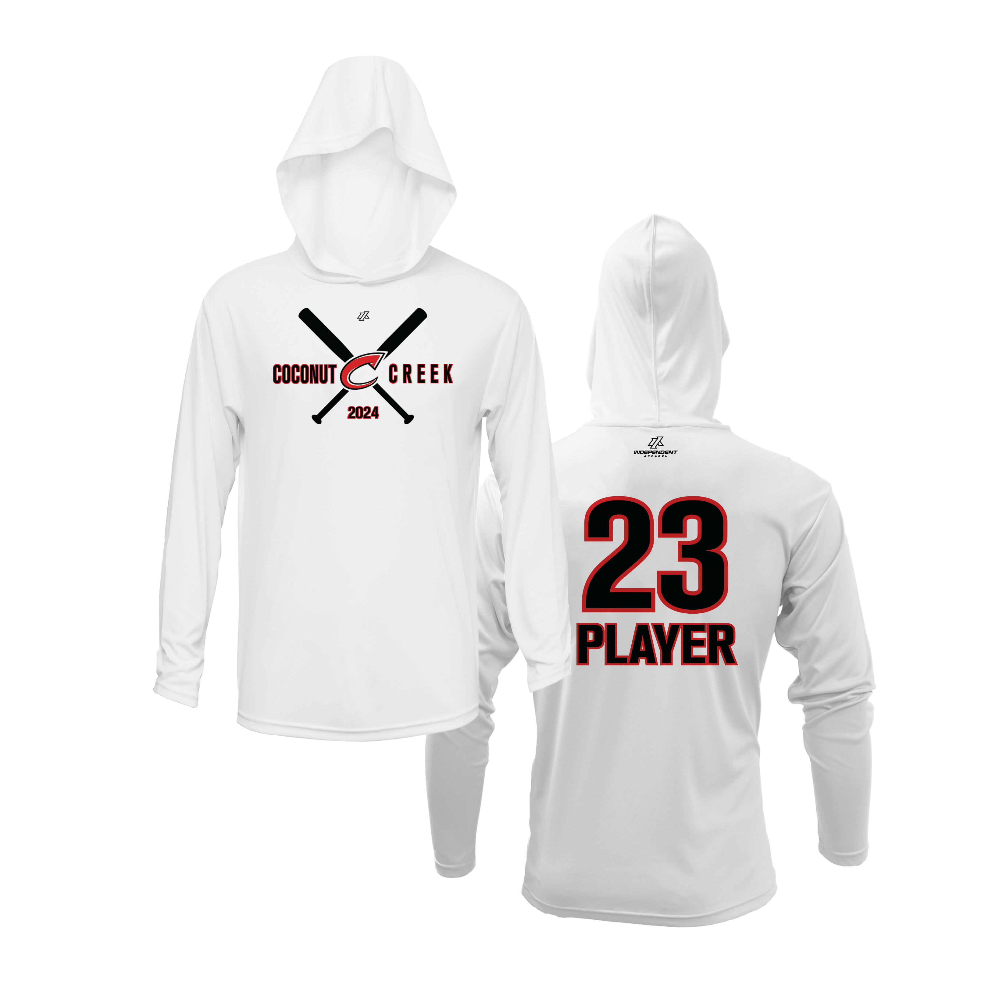 CCLL T-Ball Red Lightweight Hoodie