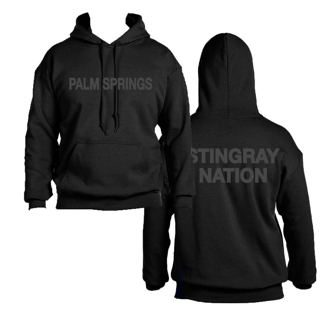 Palm Springs Stingray Nation Blacked Out Hoodie