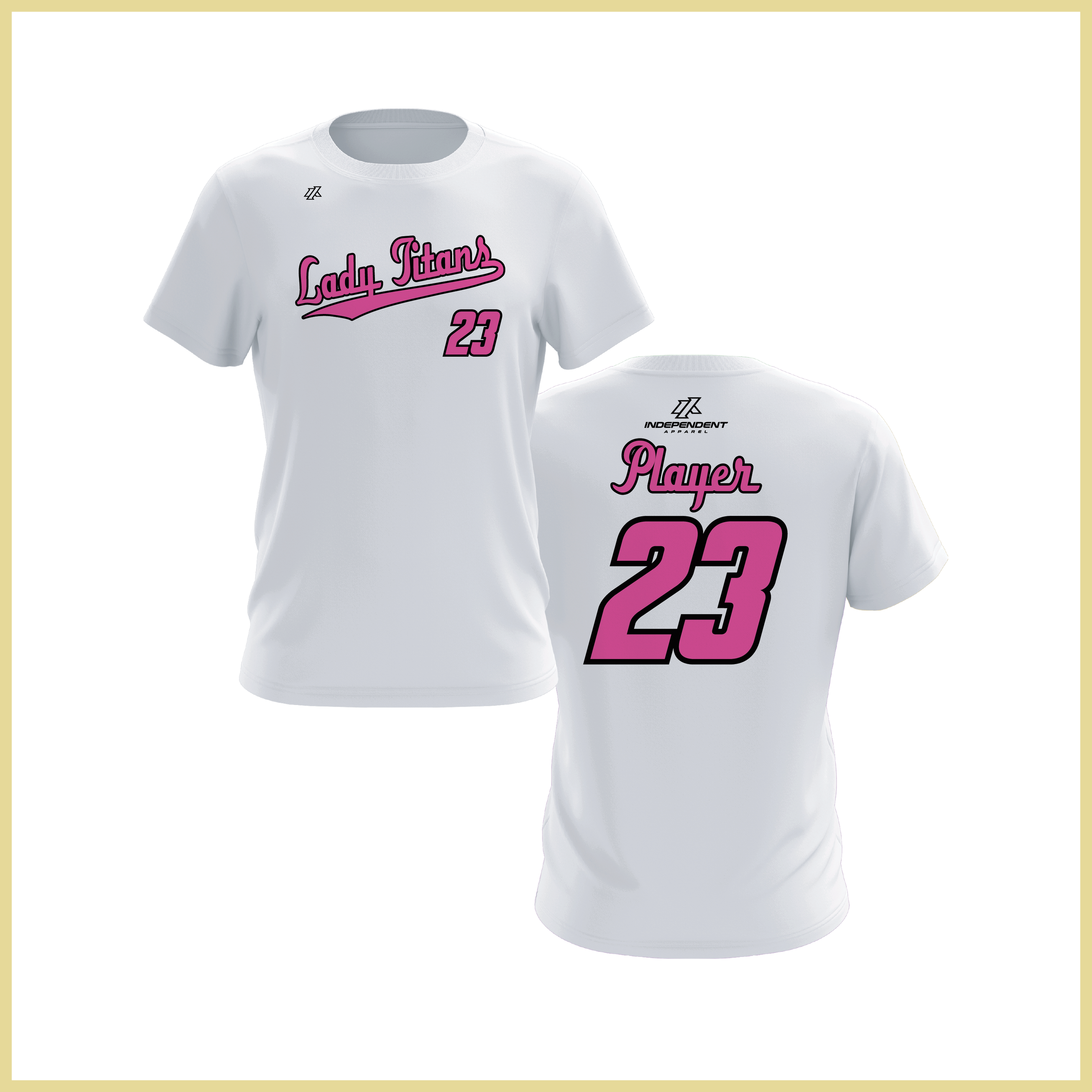 Treasure Coast Lady Titans Script Logo Short Sleeve Shirt