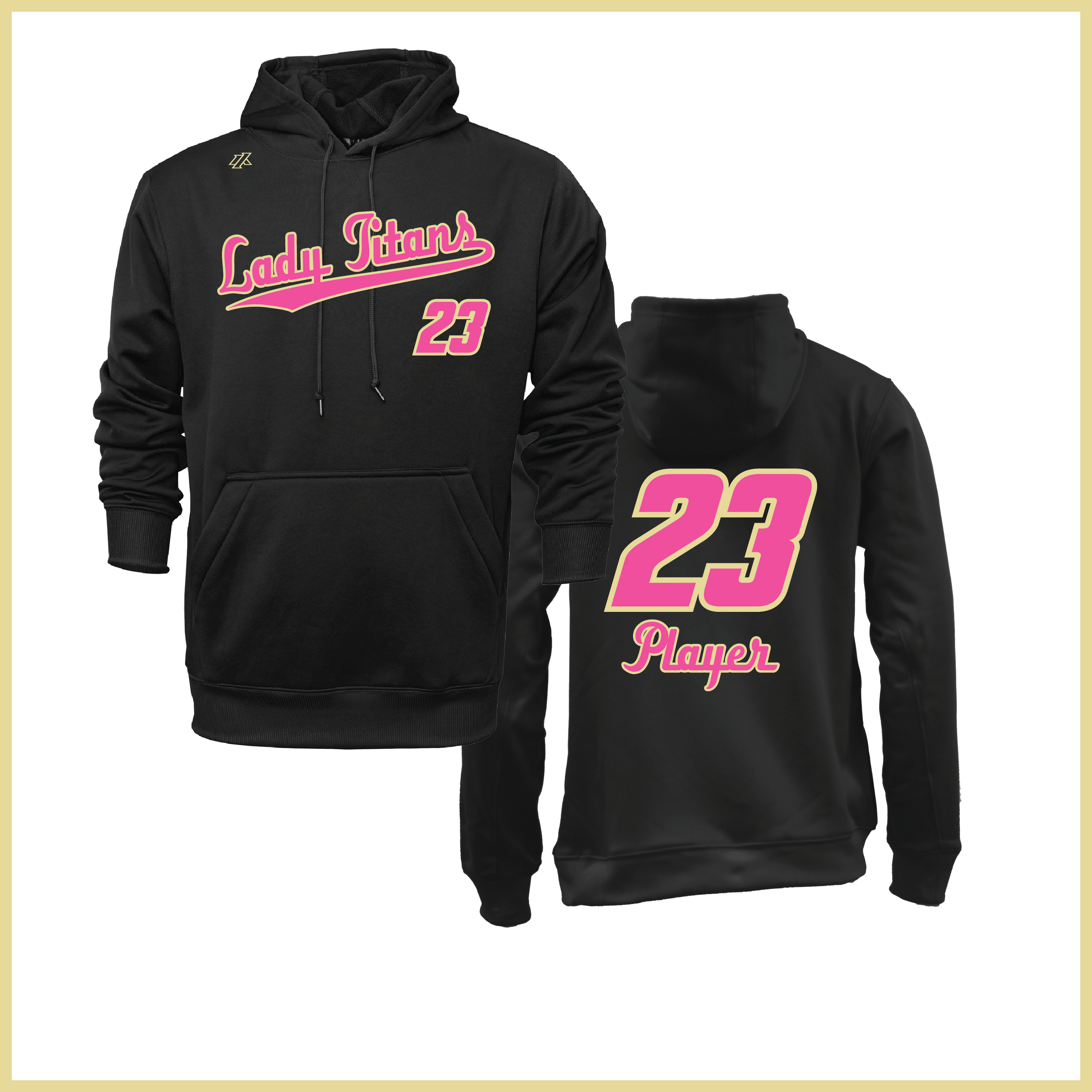 Treasure Coast Lady Titans Script Logo Black Hoodie