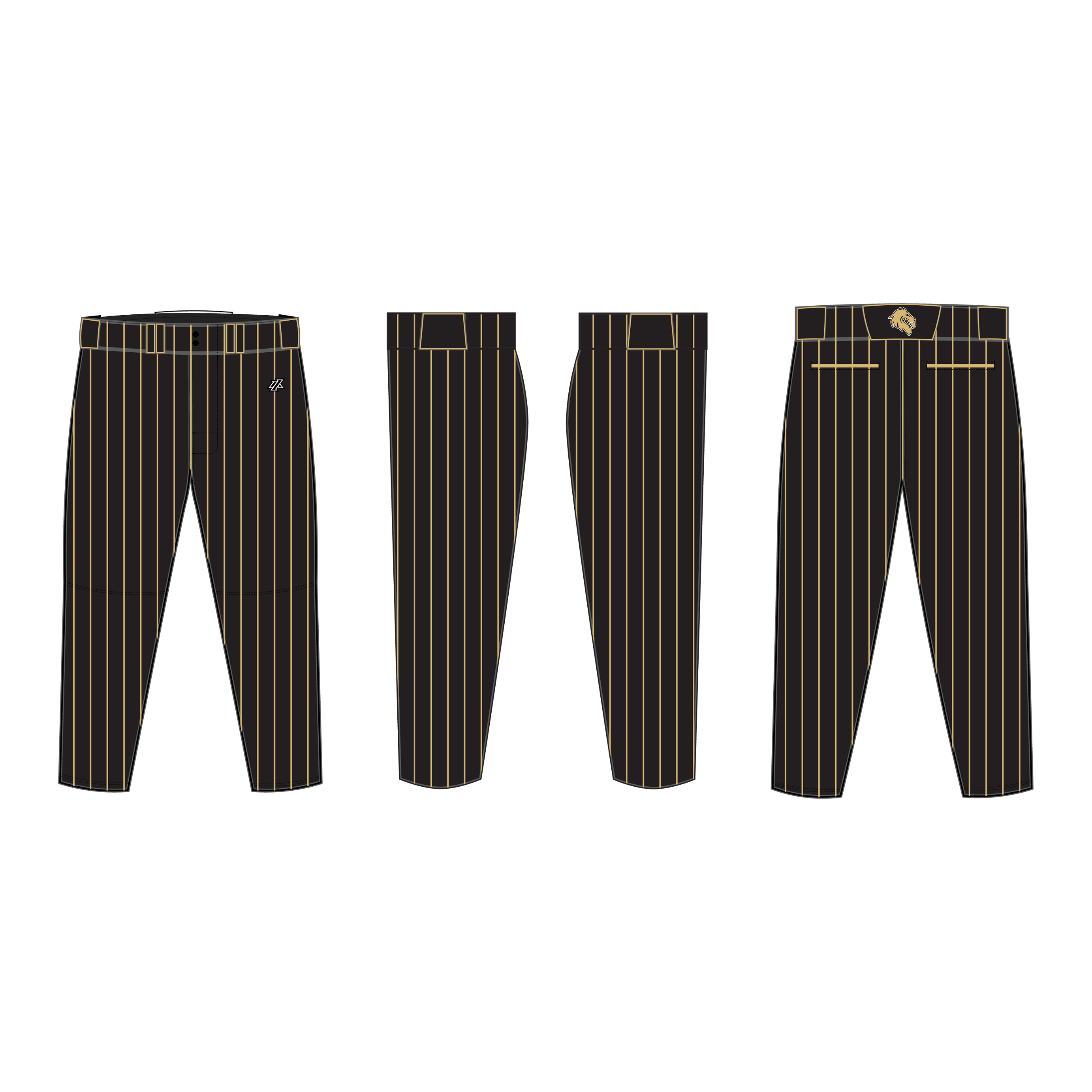 Austin 12U Black Pinstripe Knickers