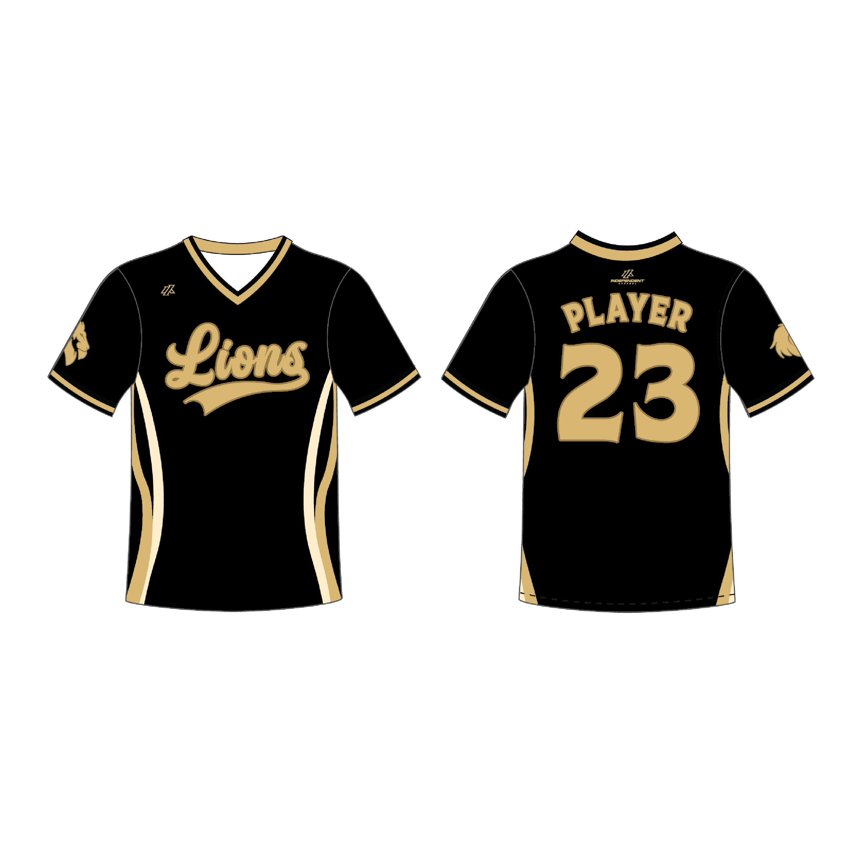 Dovner 12U Black V-Neck Swirl Jersey