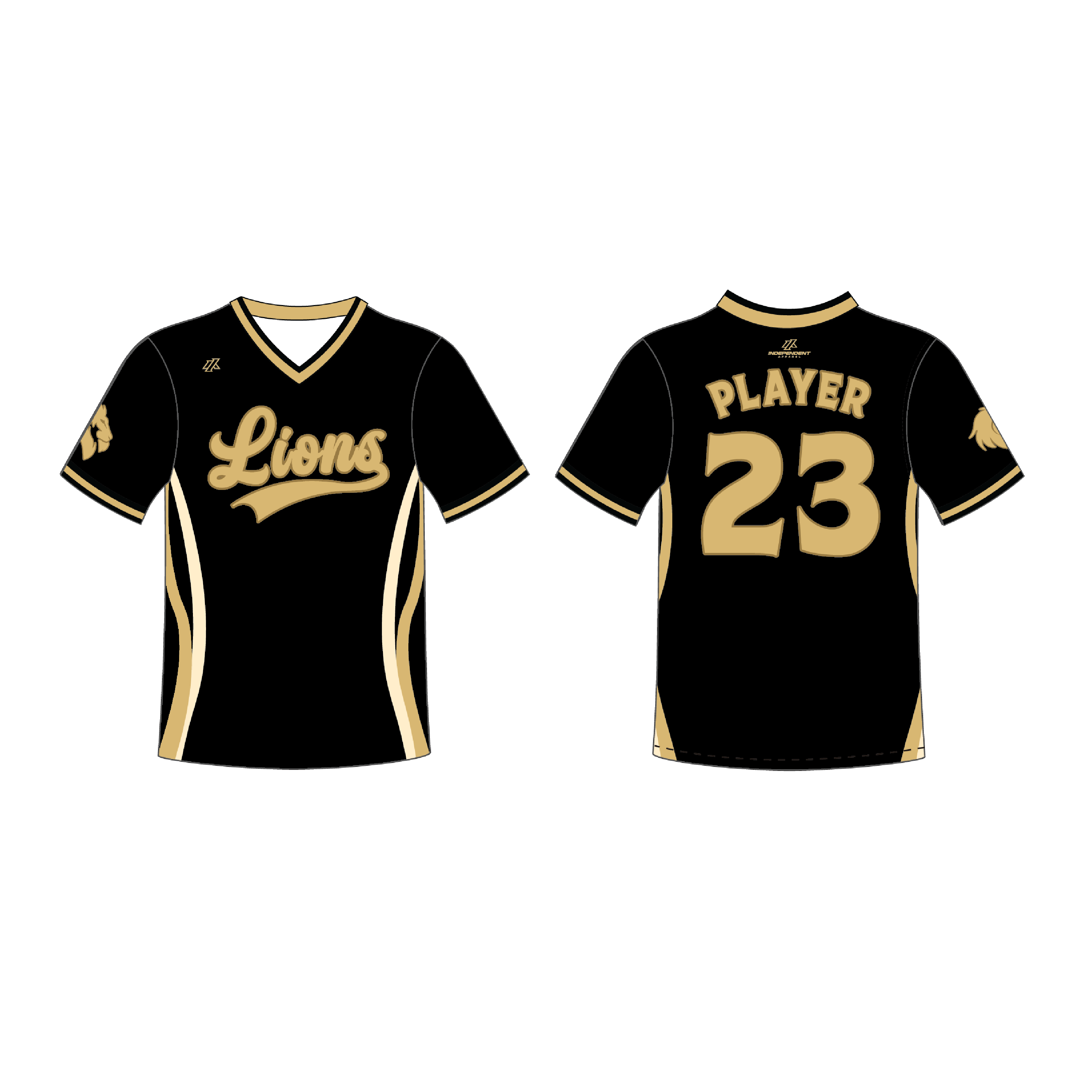 Dovner 12U Black V-Neck Swirl Jersey