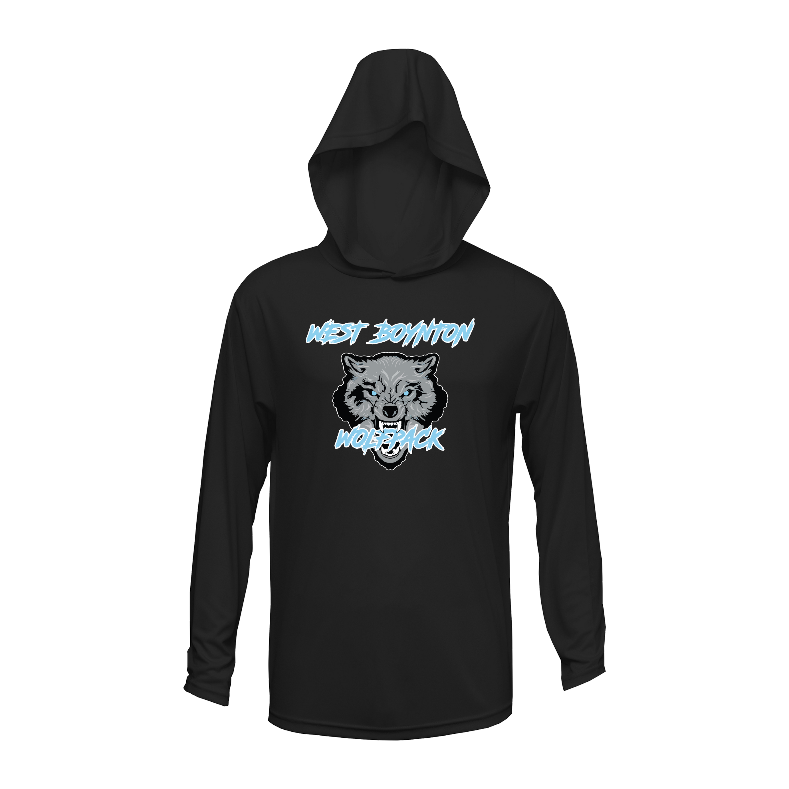 West Boynton Wolfpack Logo Black Lightweight Hoodie