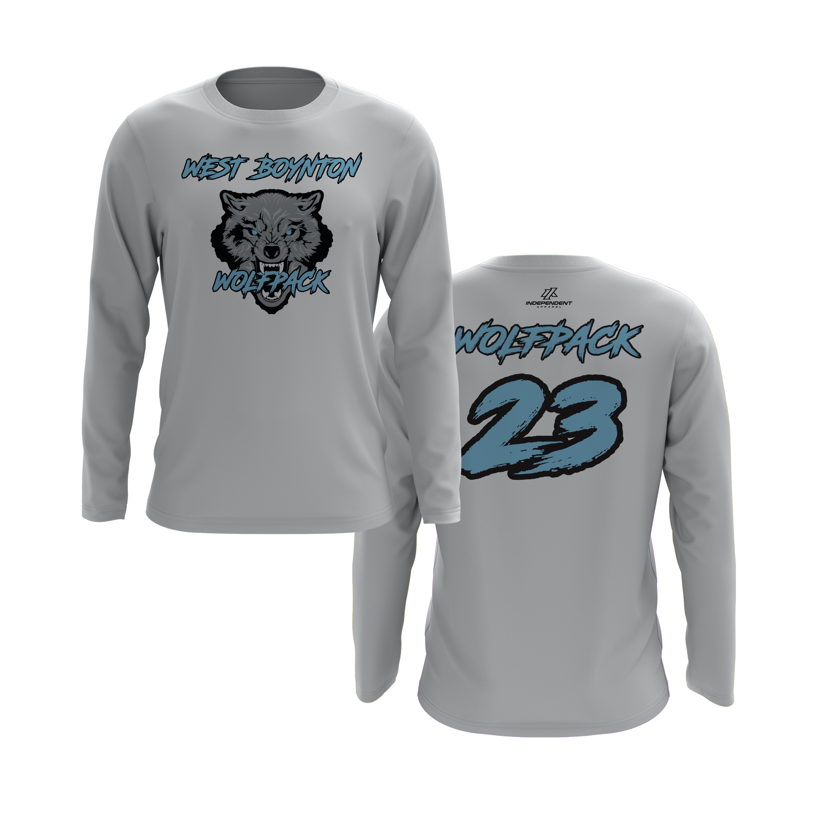 West Boynton Wolfpack Logo Long Sleeve Shirt