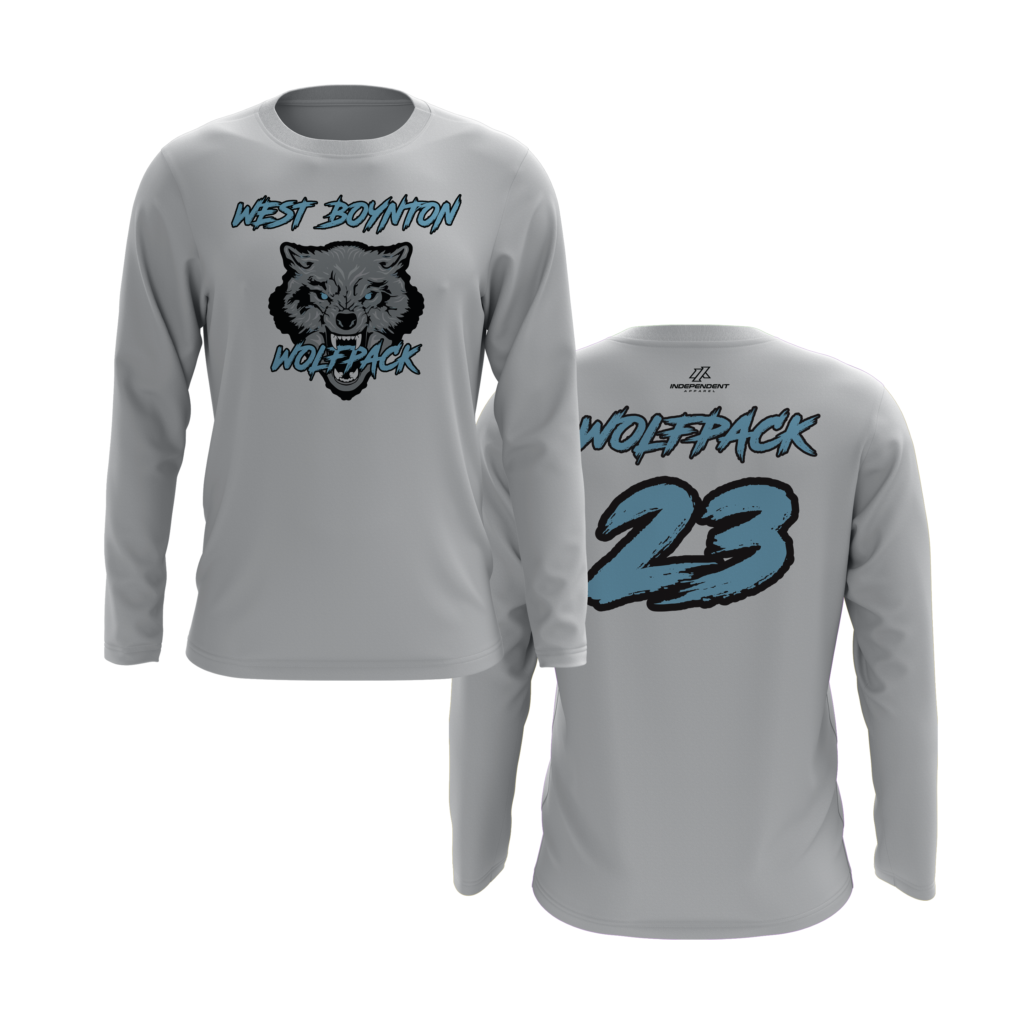 West Boynton Wolfpack Logo Long Sleeve Shirt