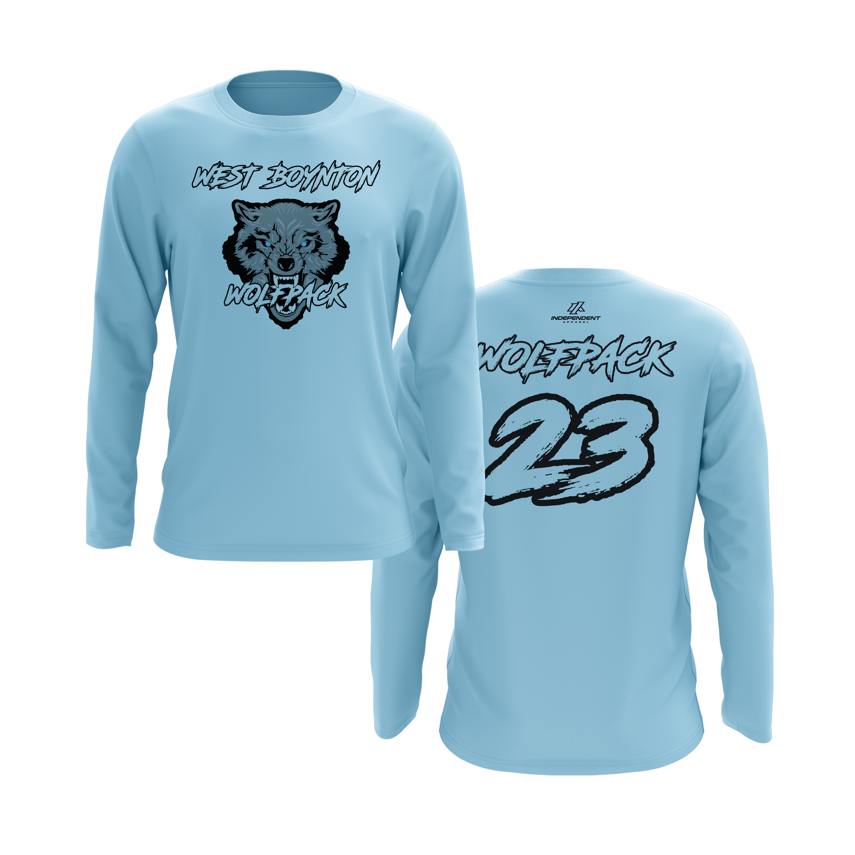 West Boynton Wolfpack Logo Long Sleeve Shirt