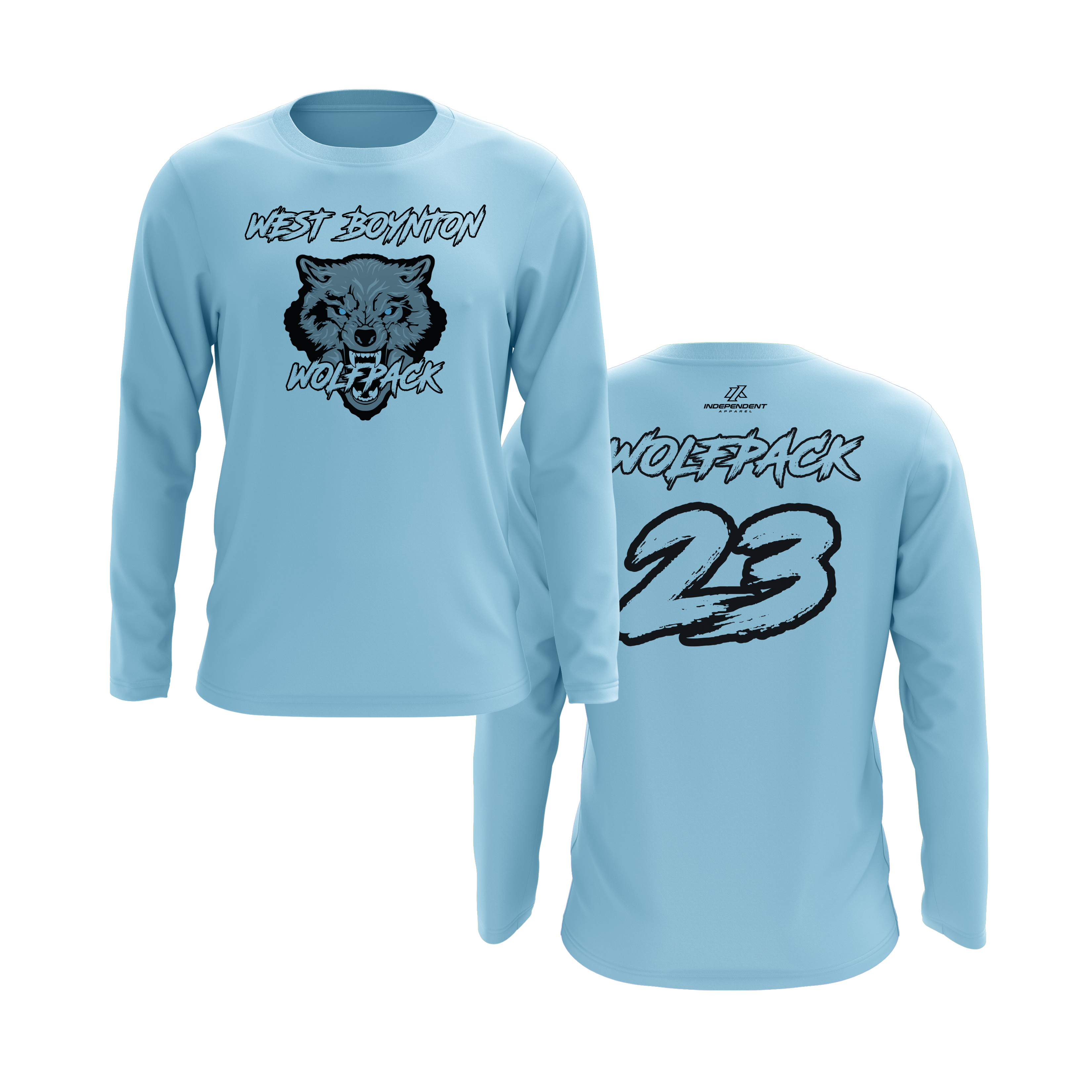 West Boynton Wolfpack Logo Long Sleeve Shirt
