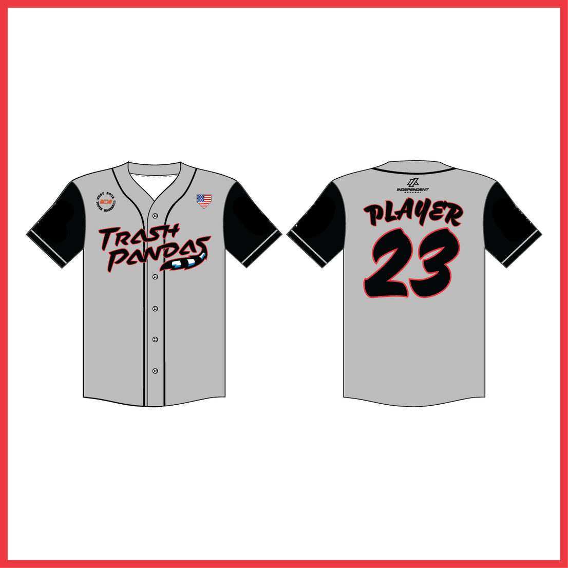 WBYB Trash Pandas Fan Gear Replica Jersey (3-4 WEEK TURNAROUND)