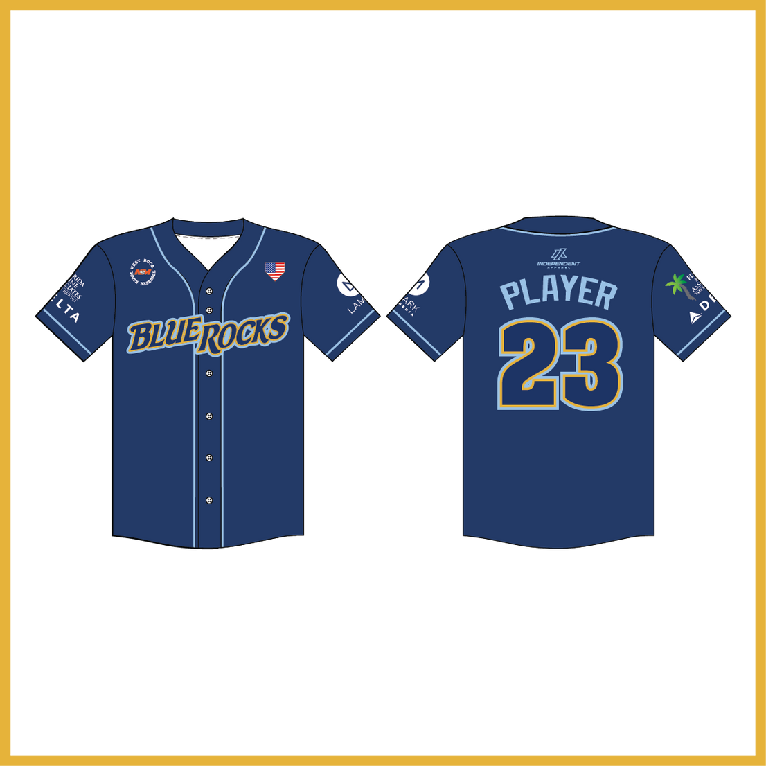 WBYB Blue Rocks Coach Jersey (3-4 WEEK TURNAROUND)