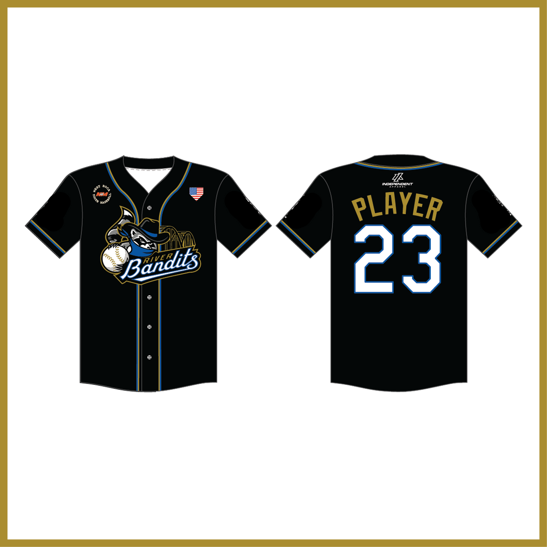 WBYB River Bandits Fan Gear Replica Jersey (3-4 WEEK TURNAROUND)