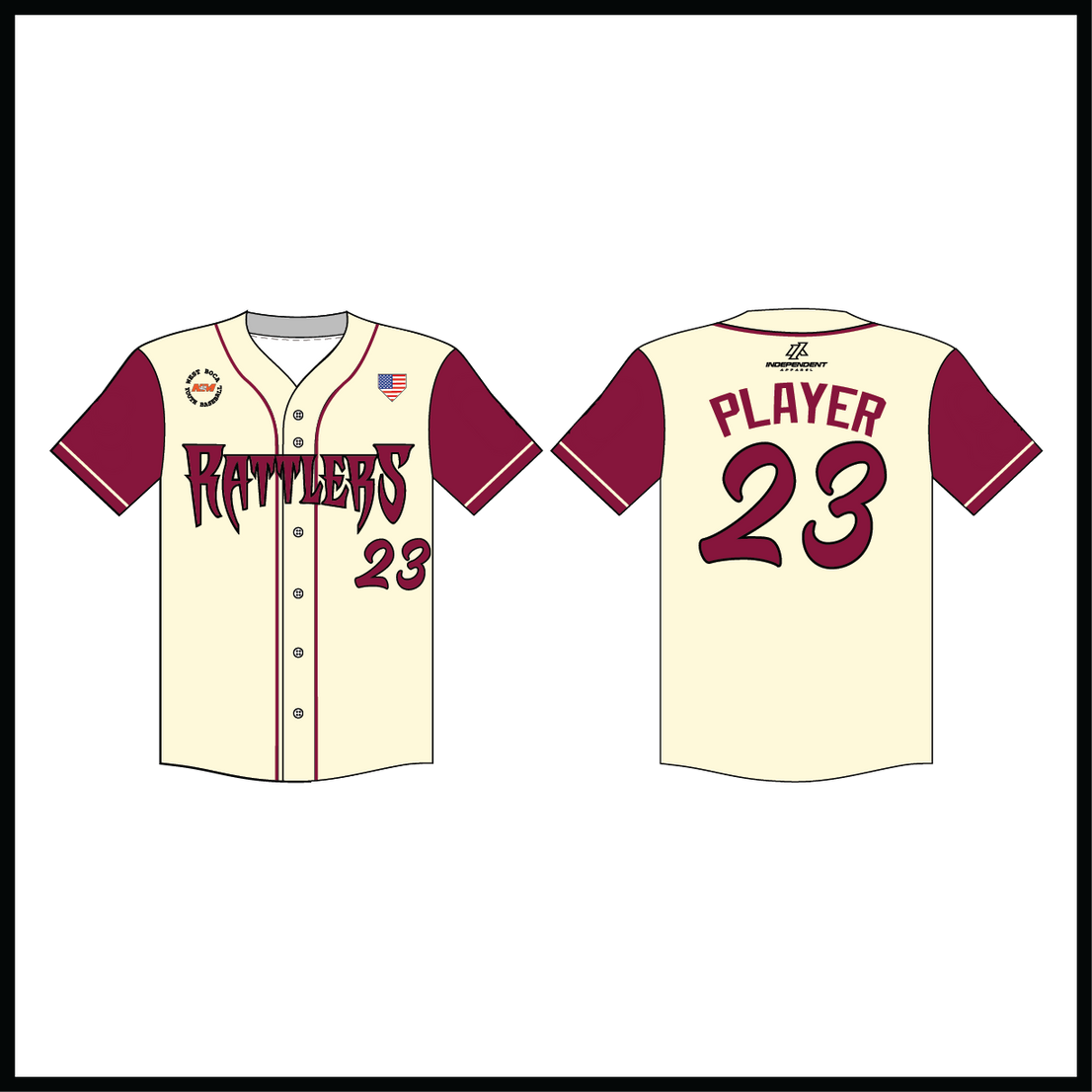 WBYB Rattlers Fan Gear Replica Jersey (3-4 WEEK TURNAROUND)