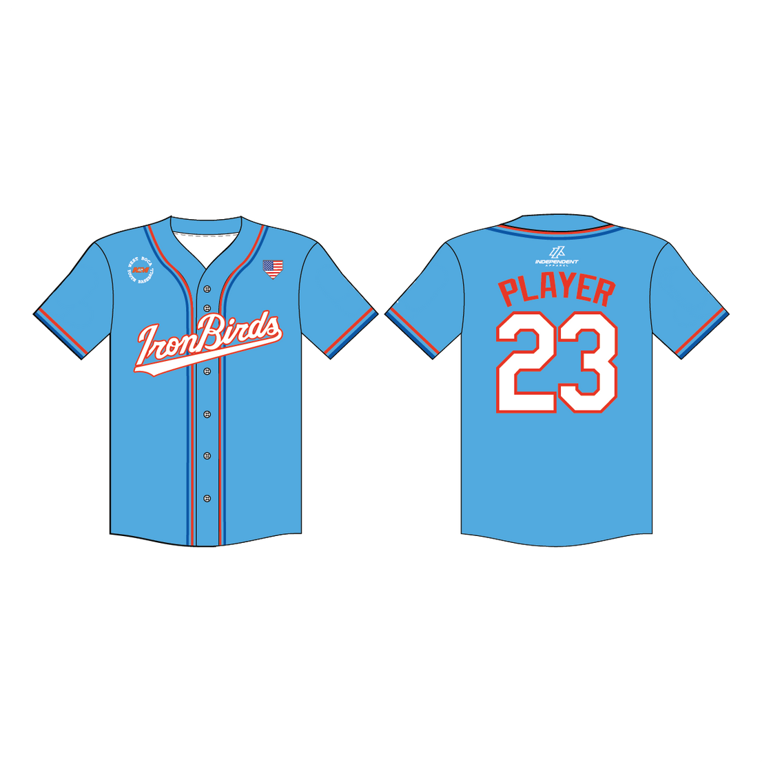 WBYB Ironbirds Fan Gear Replica Jersey (3-4 WEEK TURNAROUND)